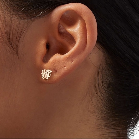 Sterling Silver Harry Potter™ Logo Stud Earrings - Picture 3 of 3